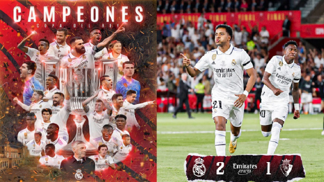 Real Madrid Raih Juara Copa Del Rey Usai Kalahkan Osasuna 2-1