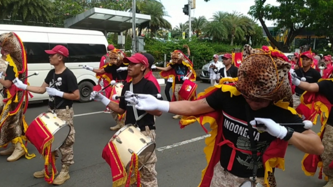 Hari Terakhir Pendaftaran Bacaleg, Gerindra Depok Bawa Marching Band