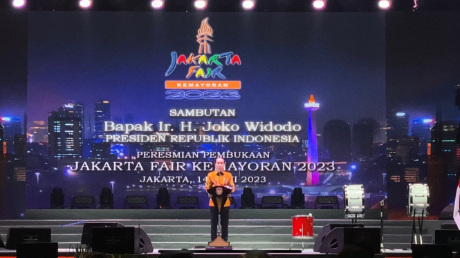 Presiden Joko Widodo di Pembukaan Jakarta Fair 2023