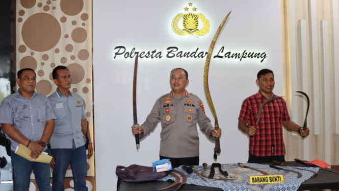 Polresta Bandar Lampung Tangkap Puluhan Anggota Geng Motor