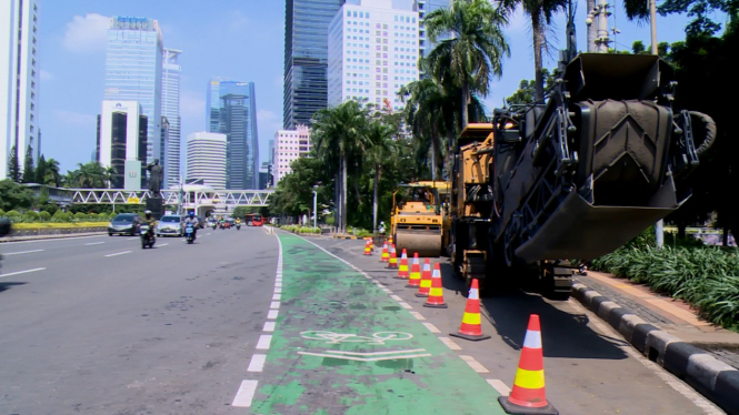 Menyambut KTT Asean, Sejumlah Ruas Jalan di Ibukota Diperbaiki