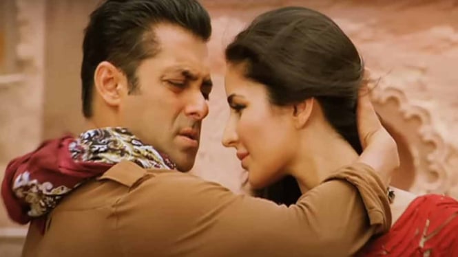 Salman Khan dan Katrina Kaif dalam klip lagu Mashallah
