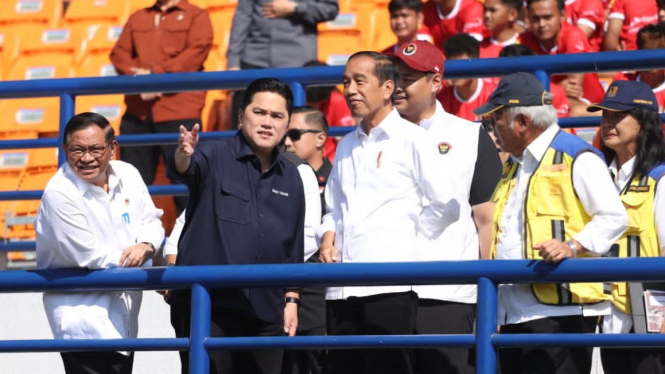 Erick Thohir dan Presiden Jokowi Tinjau Seleksi Timnas Indonesia U-17