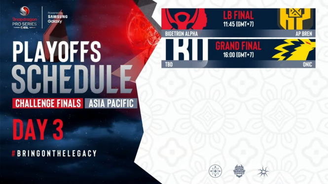 Jadwal ESL Snapdragon Pro Series Season 3 Playoff Day 3: Grand Final