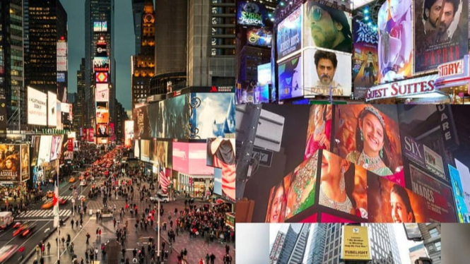 Artis Bollywood yang muncul di billboard Times Square