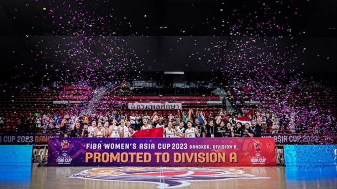 Timnas Basket Putri Juara FIBA Women's Asian Cup 2023 Divisi B