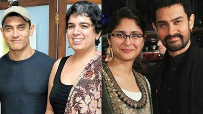 Momen Pertemuan Aamir Khan dengan 2 Mantan Istrinya