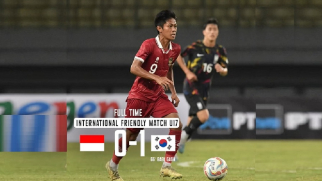 Hasil Laga Uji Coba: Timnas Indonesia U-17 Kalah Tipis 0-1 dari Korsel