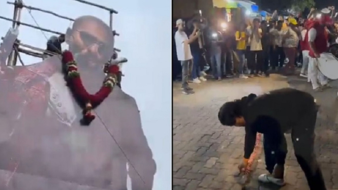 Video Pesta Pora Penggemar Shah Rukh Khan Sambut Penayangan Perdana FIlm 'Jawan'