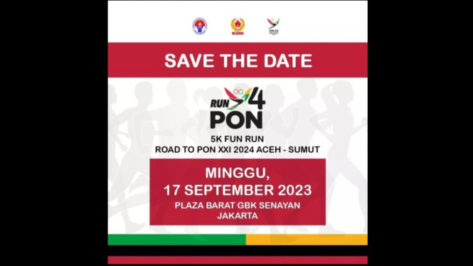 KONI Pusat gelar Run for PON 2024, 17 September 2023
