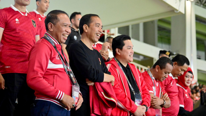 Zainudin Amali, Presiden Jokowi dan Ketum PSSI Erick Thohir