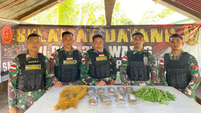 Hasil Operasi Jalur Tikus, Satgas Yonif 122/TS Pos Waris Amankan 465 Gram Paket Ganja di Perbatasan RI-PNG