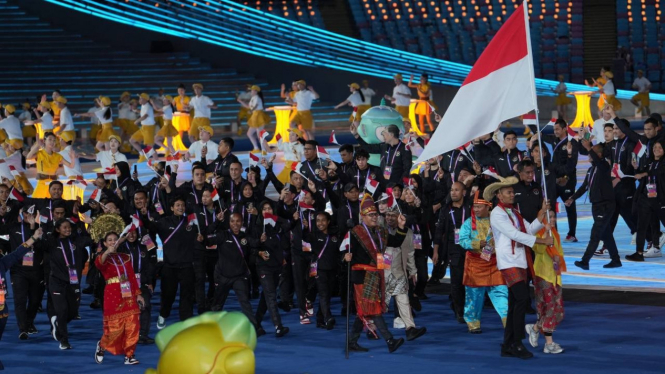 Kontingen Indonesia di Opening Ceremony Asian Games 2023