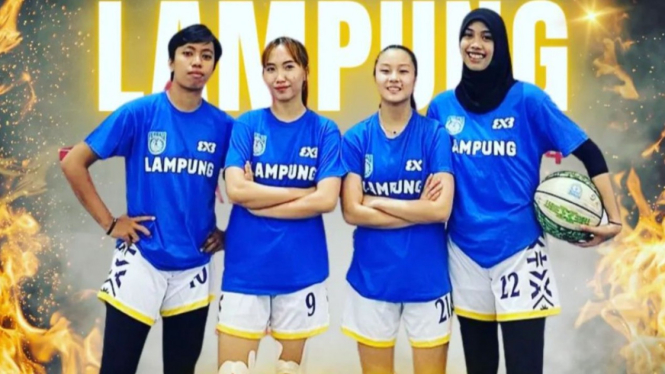 Cetak Sejarah, Tim Basket Putri 3X3 Lampung Lolos PON 2024 Aceh - Sumut