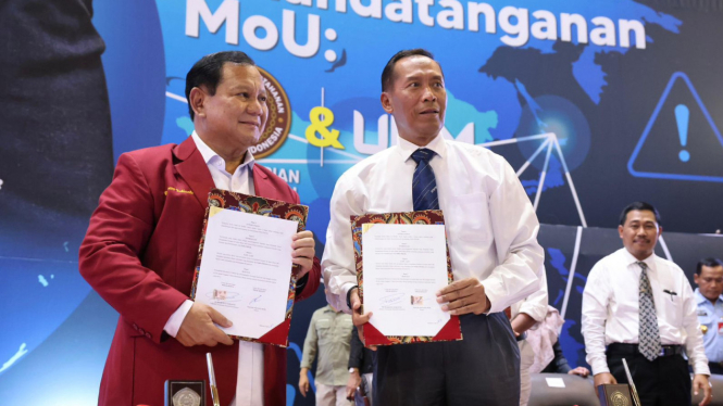 Menhan Prabowo Beri Kuliah Umum dan Tandatangani MoU dengan Universitas Muhammadiyah Malang