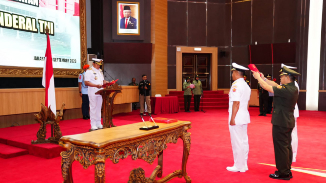 Panglima TNI Laksamana TNI Yudo Margono Pimpin Sertijab Jabatan Penting TNI