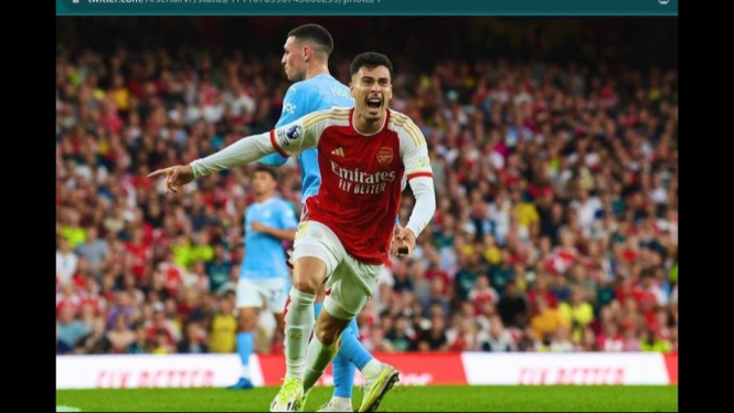 Gol Gabriel Martinelli bawa Arsenal bungkam Manchester City 1-0