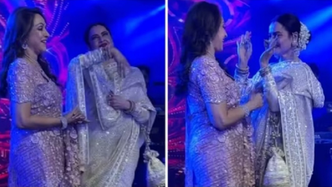 Pecah! Ketika Duo Ratu Bollywood Rekha dan Hema Malini Bernyanyi Bersamanya di Atas Panggung