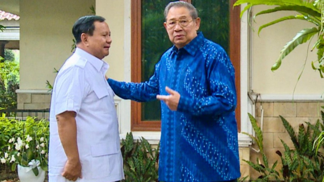 Capres Prabowo Subianto Meminta Doa Restu dari SBY Sebelum Pendaftaran ke KPU