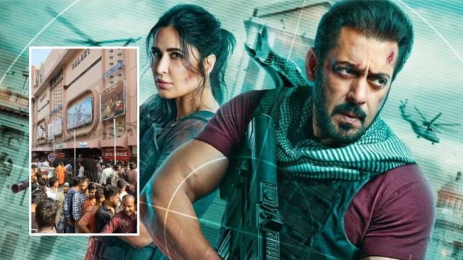 Heboh! Kerumunan Besar Terjadi di Luar Bioskop Galaxy, untuk Menonton Film Tiger 3 Salman Khan
