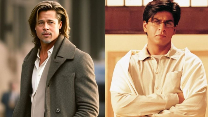 Brad Pitt dan Shah Rukh Khan