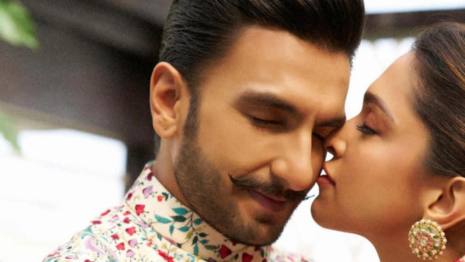 Deepika Padukone dan Ranveer Singh Menutup Pesta Diwali dengan Ciuman