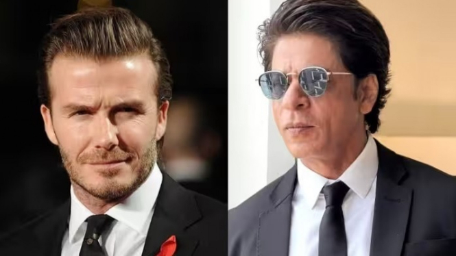 Sambutan keluarga Shah Rukh Khan untuk David Beckham