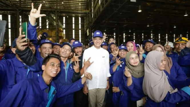 Ganjar Pranowo Sampaikan Komitmen Tingkatkan Kesejahteraan Buruh