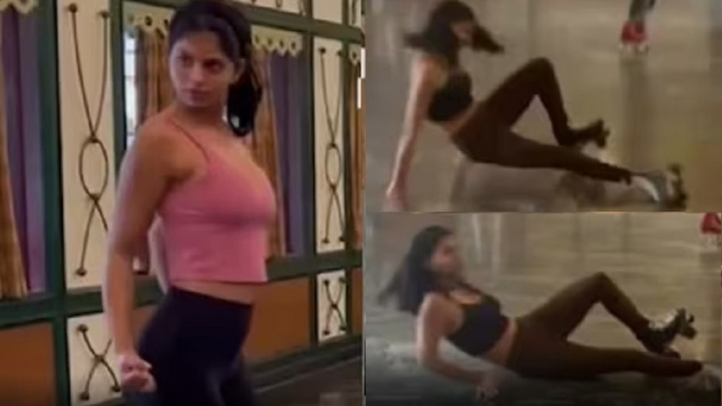 Video Langka Ketika Suhana Khan Menjerit Usai Terjatuh saat Sesi Skating Bersama Khushi Kapoor