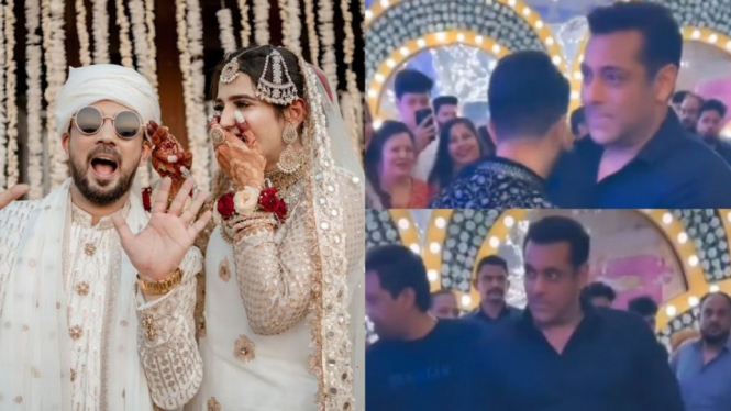 Video Viral Salman Khan Terciduk Menghadiri Resepsi Pernikahan Koreografer Mudassar Khan dengan Pakaian Kasual