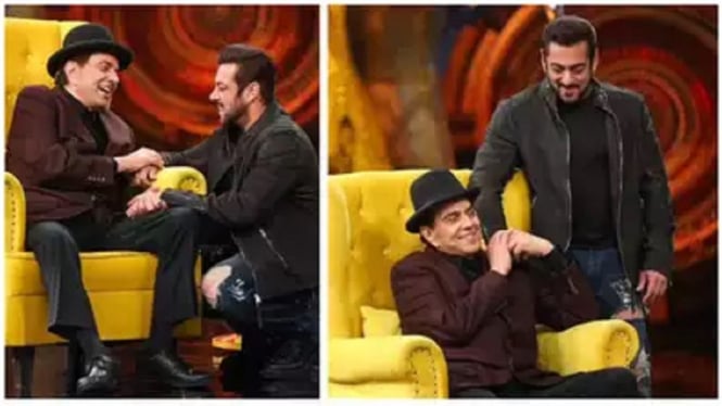 Salman Khan Berbagi Foto Menyentuh dengan Dharmendra saat Ucapkan Selamat Ulang Tahun ke-88