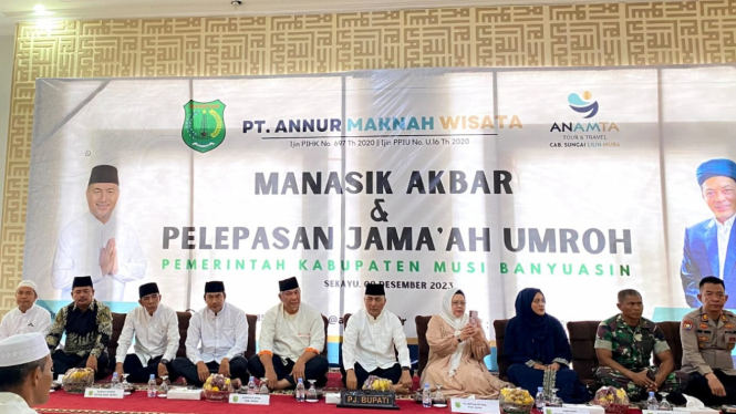 Jemaah Umrah Anamta Tour Palembang Dilepas ke Tanah Suci