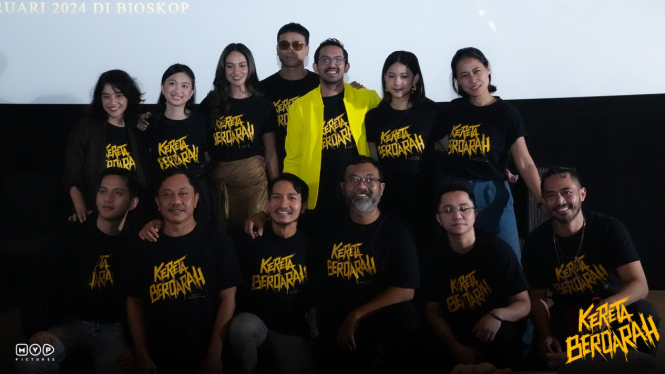 Jajaran cast dan filmmaker Kereta Berdarah produksi MVP Pictures