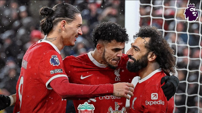Bintang Liverpool : Darwin Nunez, Luis Diaz, Mohamed Salah