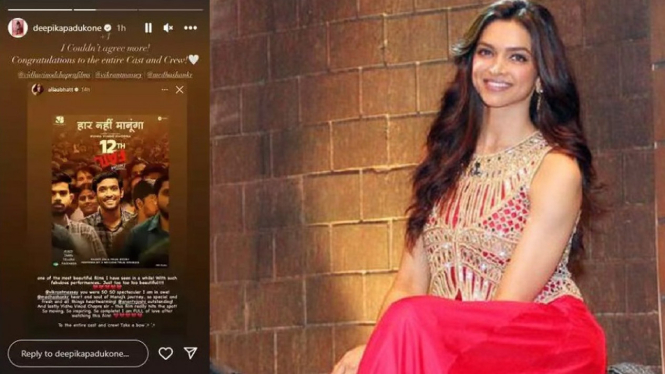 Usai Alia Bhatt Kini Giliran Deepika Padukone Memberikan Pujian Pada Film '12th Fail'