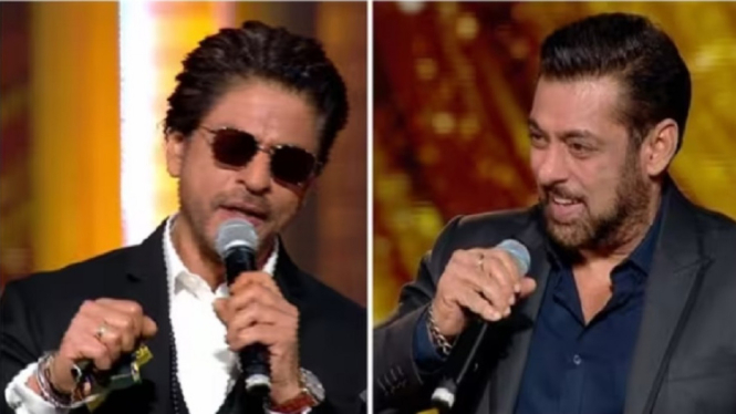 Shah Rukh Khan Membakar Panggung di Acara Umang, Salman Khan Bercanda Tentang Polisi Mumbai
