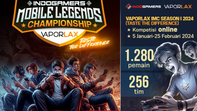 Kick Off! Turnamen Mobile Legends Vaporlax – Indogamers (IMC) Season I 2024 Diikuti 1.536 Gamers