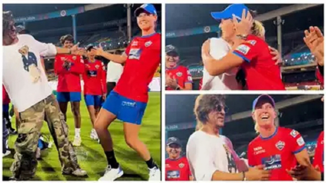 Momen Ketika Shah Rukh Khan Mengajari Pose Ikoniknya Kepada Pemain Kriket Australia, Meg Lanning