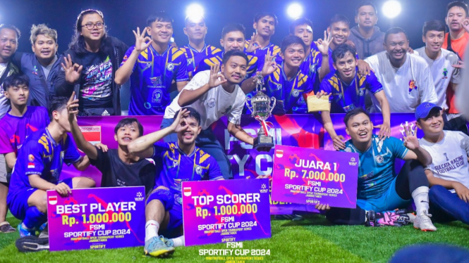 Sulcata FC saat menjuarai FSMI Sportify Cup 2024 (Sportify Indonesia)
