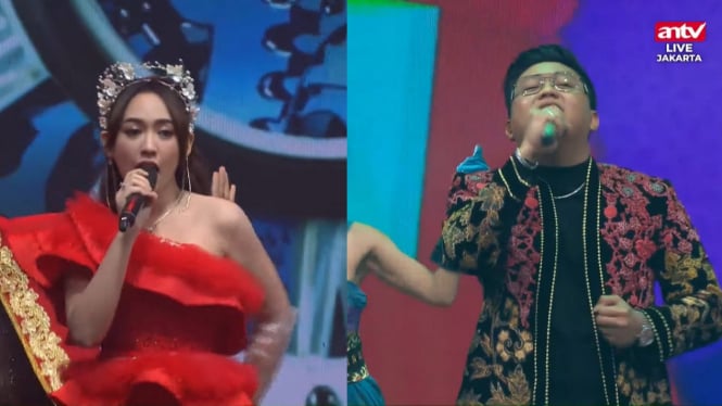 HUT ANTV ke-31, Happy Asmara dan Denny Caknan Saling Balas dengan Lagu Rungkad dan Kalih Welasku