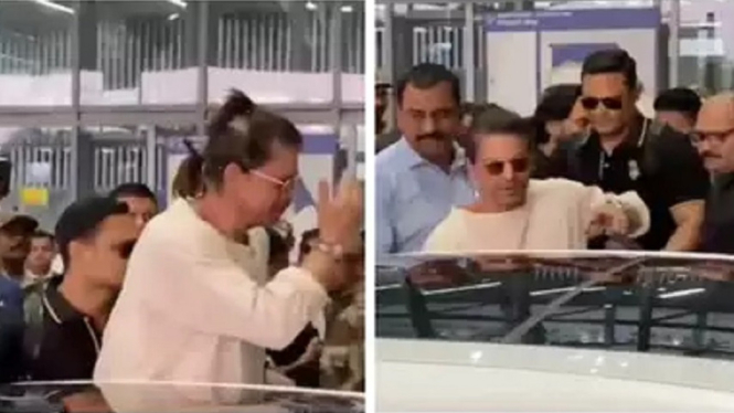 Video Detik-Detik Shah Rukh Khan Beri Ciuman Terbang saat Tiba di Kolkata untuk Menonton Pertandingan IPL 2024