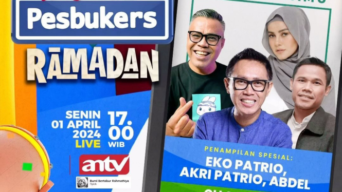 Saksikan Olla Ramlan dan Abdel Bakal Ngabuburit Bareng Eko dan Akri Patrio di Pesbukers Ramadan ANTV