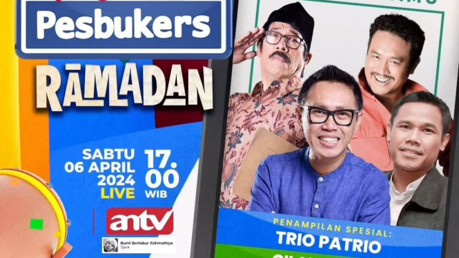 Pakar Impersonate Gilang Dirga Kembali Guncang Panggung Ngabuburit Pesbukers Ramadan ANTV Bareng Trio Patrio