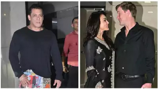 Salman Khan Kenakan Celana Bermotif Unik saat Pesta Idul Fitri di Rumah Sohail Khan