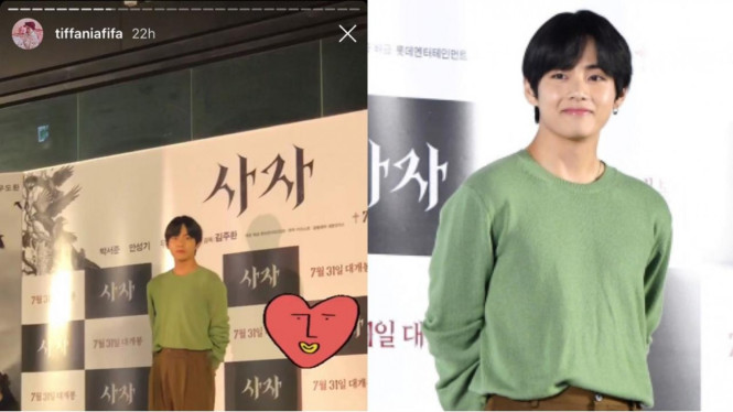 Tiffani Afifa bertemu dengan V BTS