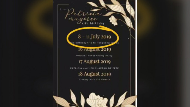 Ulang tahun Patricia Mayoree