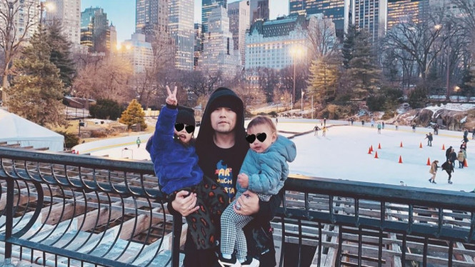 Jay Chou dan dua anaknya