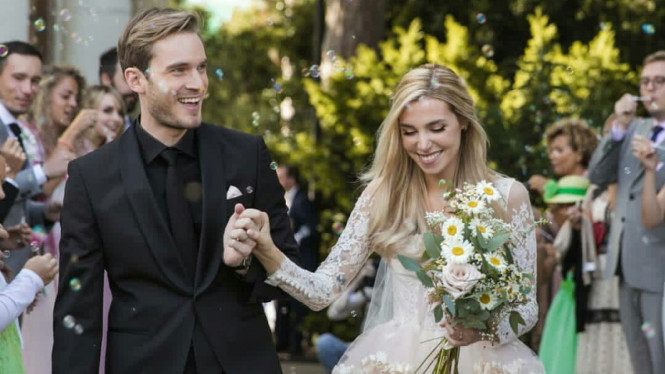 PewDiePie dan Marzia Bisognin menikah