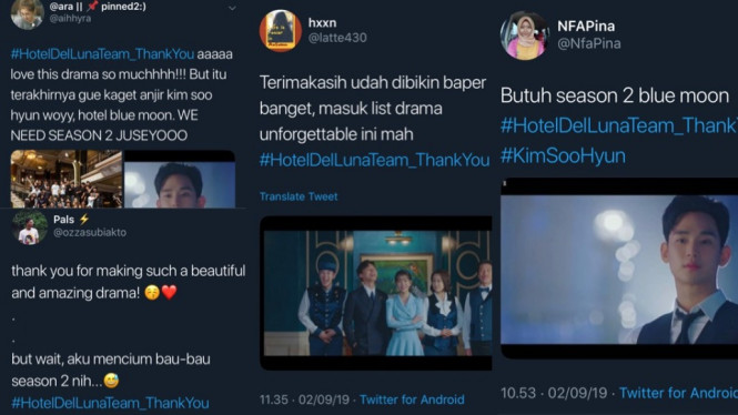 Tweet Hotel Del Luna