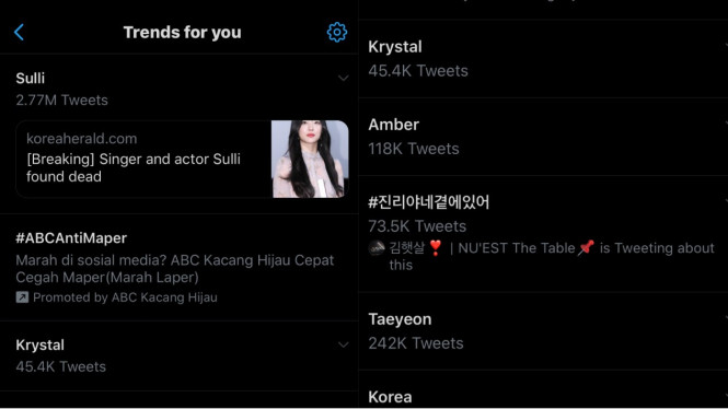 Sulli dan Taeyeon SNSD